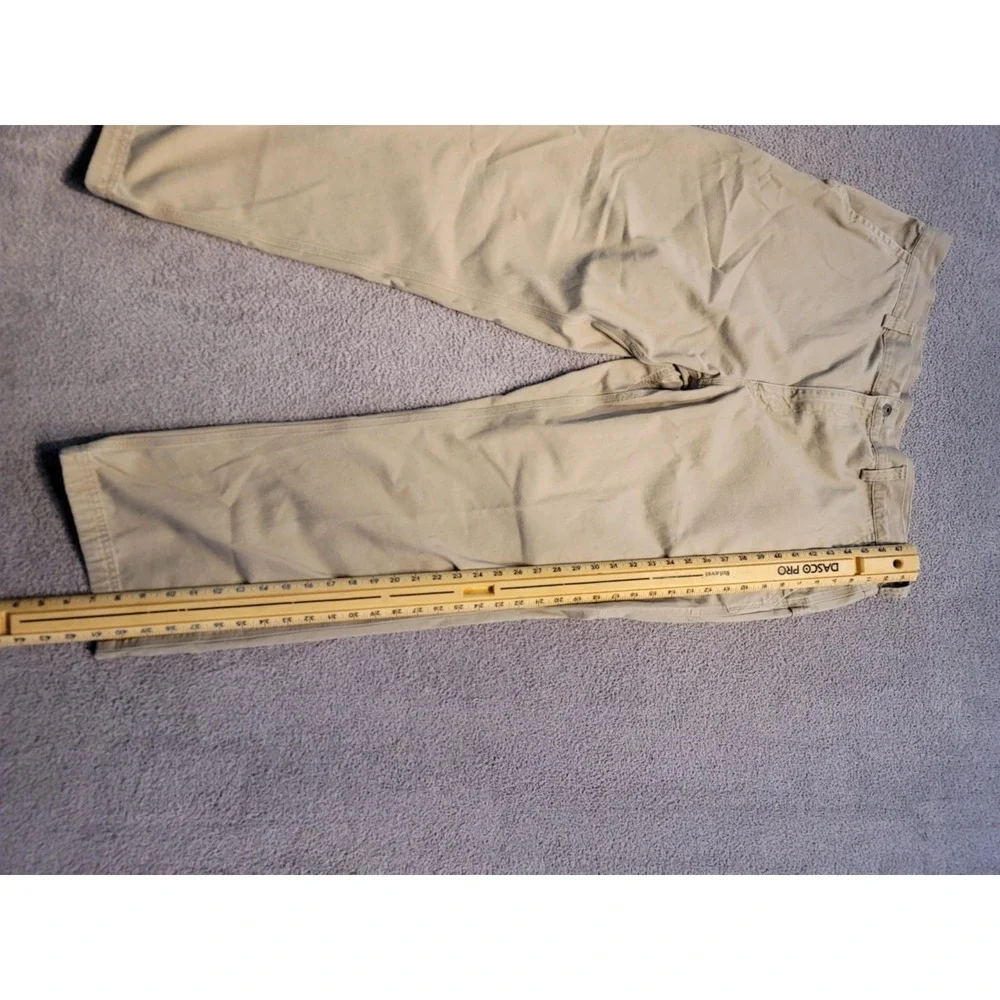 Duluth Trading Co. Men's Carpenter Work Pants‎ 42x32 Khaki Utility Heavy Duty